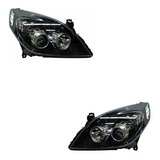 Par De Faros  Chevrolet Vectra 2005 - 2007 Fondo Negro 