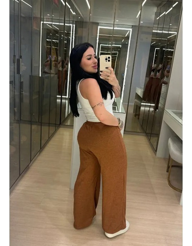 Calça Feminina Pantalona Lanzinha Inverno De Frio