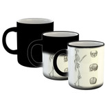 Taza Magica Skulls Esqueleto Bones Huesos Cuerpo Humano M1