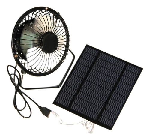 Fan Accionada Por Panel Solar De 5w 5v, Mini Refrigerador