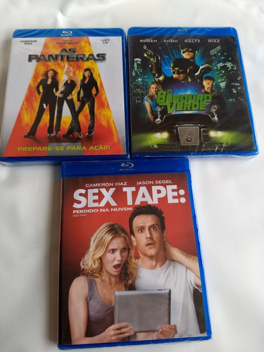 Blu-ray As Panteras + O Besouro Verde + Sex Tape:
