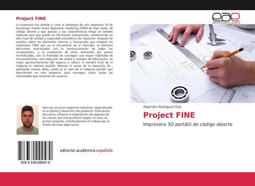 Libro: Project Fine: Impresora 3d Portátil De Código Abierto