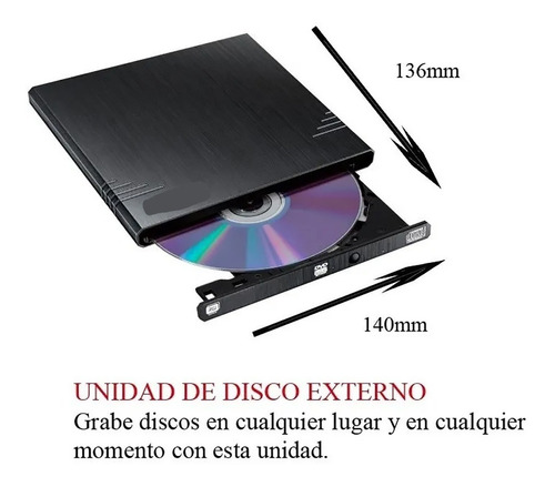 Unidad De Disco Externo Dvd / Cd Incluye Envio