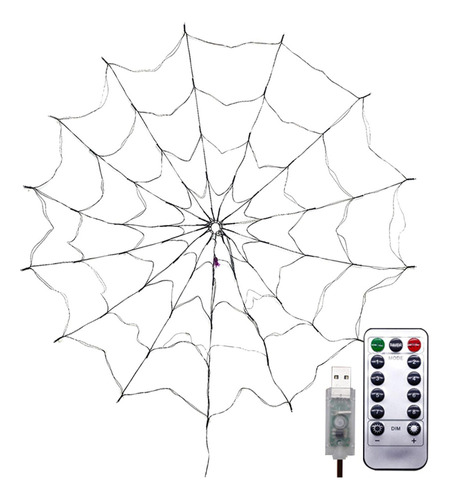 Halloween Spider Web Fairy Lights String Lamp Diameter 1m