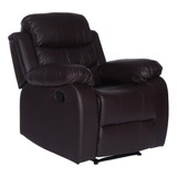 Sillon Reposet Reclinable Individual Tapizado En Simil Cuero