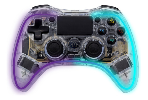 Control Inalambrico Recargable Rgb Touchpanel Compatible Ps5