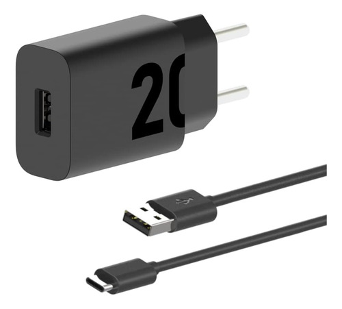 Kit Carregador + Cabo Usb-c Moto G22 Xt2231 Original