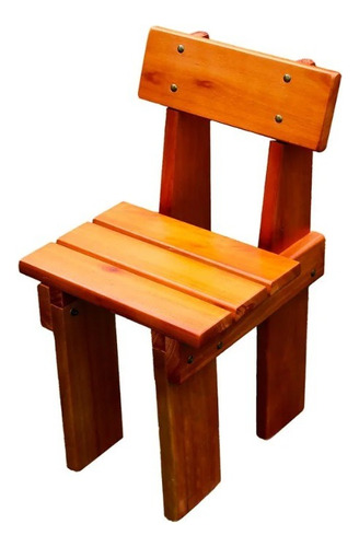 Duas Cadeiras De Madeira Maciça Eucalipto Rústica Resistente
