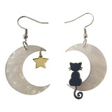 Pendientes De Halloween Para Mujer, Pendientes De Gato Con E