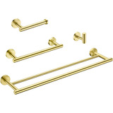 Sets 4 Accesorios Para Baño Hoooh Acero Inoxidable - Dorado