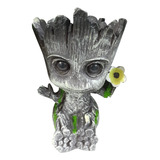 Macetero De Cerámica Diseño Baby Groot Sentado 12cm