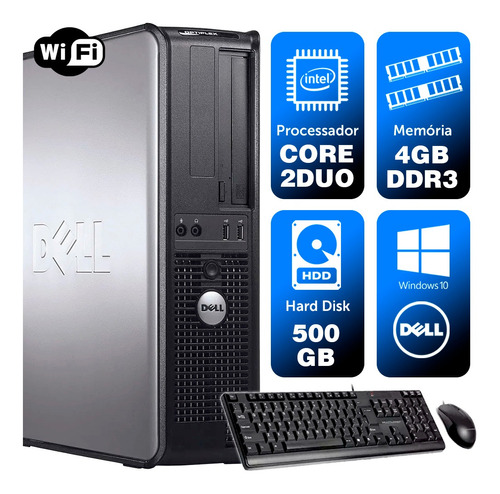 Cpu Barato Dell Optiplex Core 2 Duo 4gb Ddr3 500gb