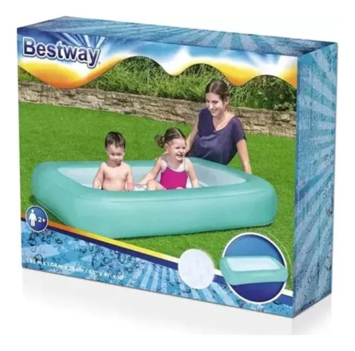 Pileta Bestway Bebe Rectangular Lima Con Piso Inflable