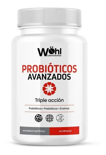 Probioticos Avanzados + Enzimas Digestivas, Premium Wohl.