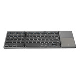 Teclado Bluetooth Inalámbrico Recargable Y Plegable Negro