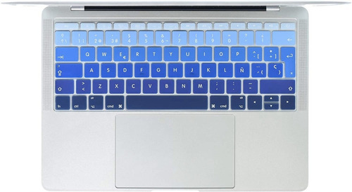 Cubre Teclado Español Macbook Pro Retina 12/ Pro 13 Azul