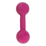 1 Halter Tipo Bola Emborrachado Treino E Musculação 4kg Cor Rosa