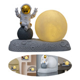 Estatua De Figura Decorativa De Astronauta Resplandeciente