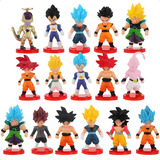 Dragon Ball Juguetes Mini Colección 16 Piezas 7 Cm Goku Etc