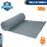 Franela De Algodón, En Rollo, 50 M, Color Gris    57003