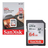 Micro Sd Sandisk Ultra Class 10 64gb, 100mb/s, Sdxc, Uhs-i