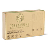 Greenprint Juego De Cubiertos Compostable [150 Unidades] 50