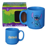 Mini Caneca Stitch Empilhável Cerâmica 100ml Oficial Disney