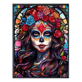 Halloween Catrina Kit Pintura Diamantes Cuadro Día Muertos 