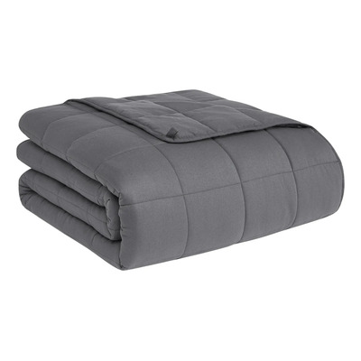 Manta Suave Y Pesada 6.8 Kg 122 X 183 Cm Gris Matrimonial 01-gris