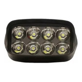 Faro Auxiliar Luz Blanca Plástico Abs Off Road 12v 8 Led 24w