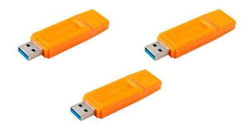 Kit 3 Pza Memoria Usb 32 Gb Kingston Exodia Naranja Kt