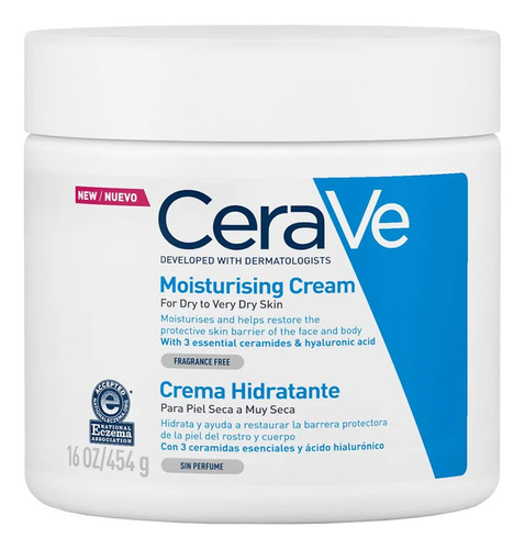 Cerave Crema Hidratante Piel Seca A Muy Seca Sensible 454g