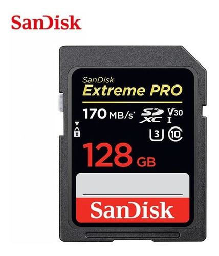 Tarjeta Sd Sandisk Extreme Pro De 128 Gb, 170 Mb/s Y 4k