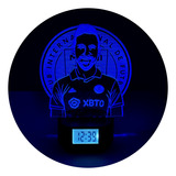 Lámpara 3d Messi Miami Base Reloj + Pilas