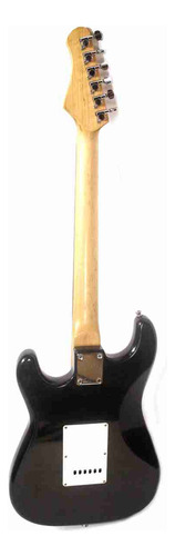 Guitarra Dolphin Rx-20s Stratocaster Preta Com Escudo Branco