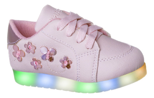 Tenis Infantil Feminino Sapato Menina Com Luz Led Moda Festa