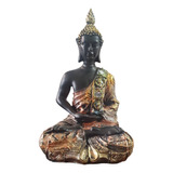 Buda Meditación Figura Decorativa Adorno Estatua 27,5cm.