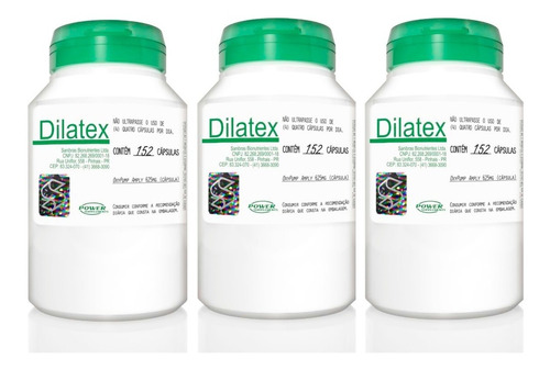 3x Dilatex 152 Cápsulas - Power Supplements Original