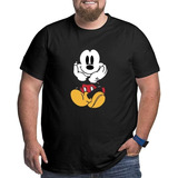 Polera Mickey Mouse Sentado Tallas Grandes 2xl 3xl 4xl