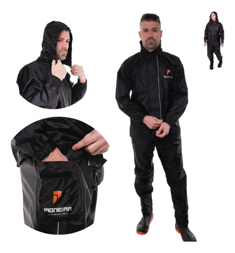 Roupa De Chuva Impermeável Moto Motoqueiro Motoboy Frio