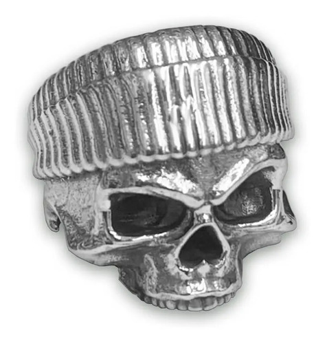Anillo Calavera Gorro Beanie De Plata .925 Garantizada Skull