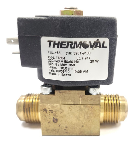 Valvula Solenoide  P/refregeracion  5/8 Thermoval 17364