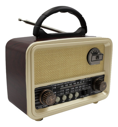 Bocina Bluetooth Radio Inalambrica Portatil Vintage Retro