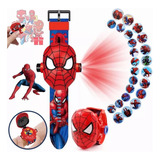 Reloj Proyector Niños Dibujos Animados 24 Imágenes Spiderman