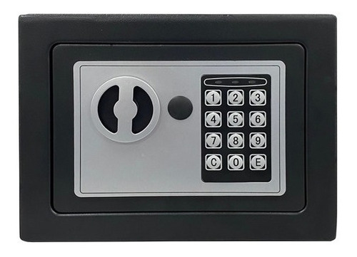 Caja Fuerte Digital Mini Marca Xe Seguridad Modelo De Apertura Con Código Numérico Y Llave - Color Negro