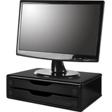 Suporte Para Monitor Black Piano 2 Gavetas Mdf 