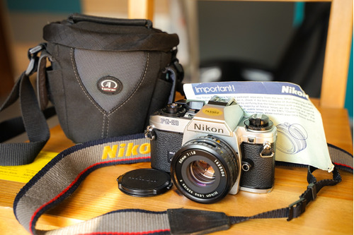 Cámara Nikon Fg-20 Analógica Vintage Rollo 35mm Lente 50mm  
