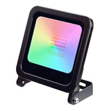 Reflector Led Smart Wifi Exterior 20w Alta Potencia Ip65 Color De La Carcasa Negro Color De La Luz Rgb