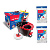 Kit Vileda Easy Wring & Clean Mopa + Balde + Repuestos X 2un