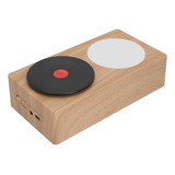 Altavoz Reproductor De Discos Vintage Con Grano De Madera, S